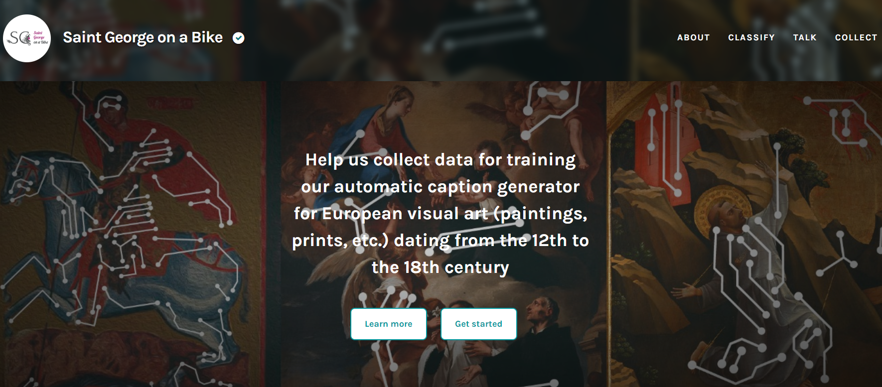 Screenshot of Saint George on Bike´s crowdsourcing campaign on Zooniverse